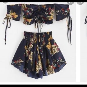 Two Piece Floral Outfit
